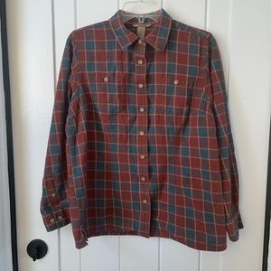 Duluth Trading Co Blue Brown Flannel Size M